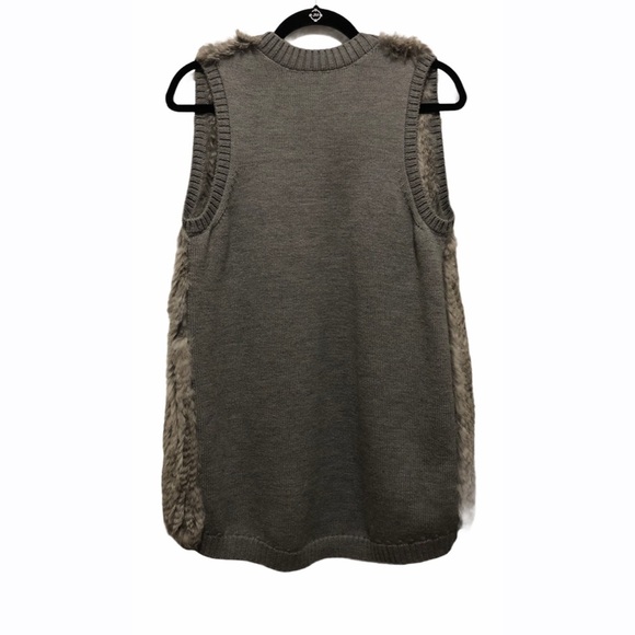 Joie Ellera Wool & Fur Gray Vest‎ Women’s Small - Picture 5 of 7